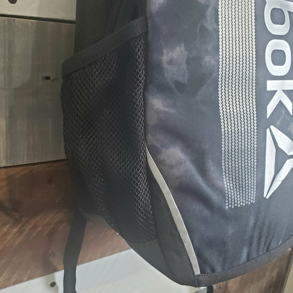 Reebok Trainer Black Gray Silver Tie Dye Backback Unisex NWT